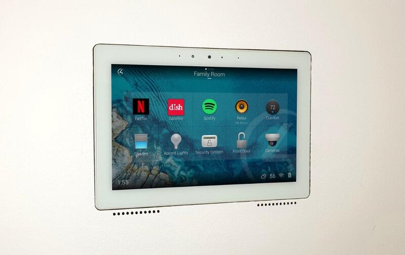New construction flush mount for Control4 T4 8" touch screen