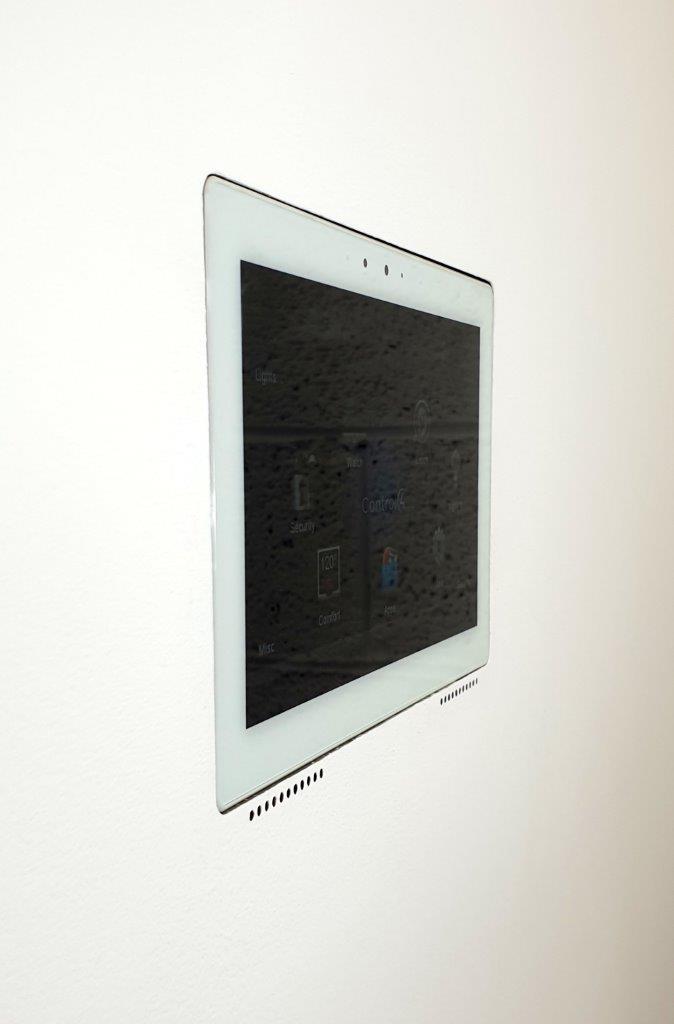 New construction flush mount for Control4 T4 8" touch screen