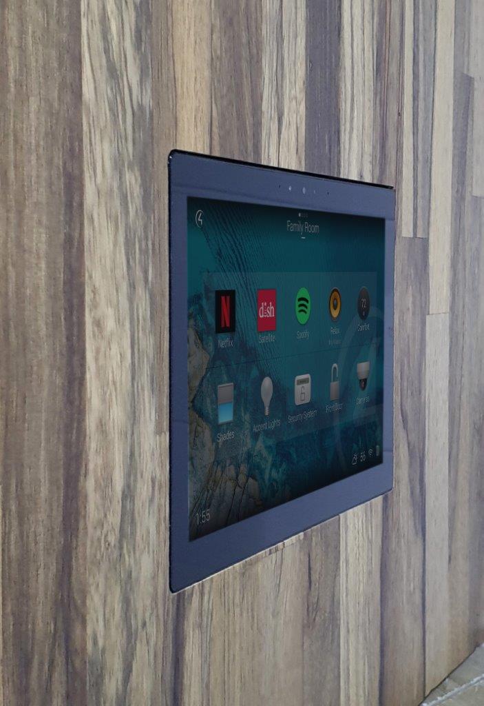 Solid board flush mount for Control4 T4 10" touch screen
