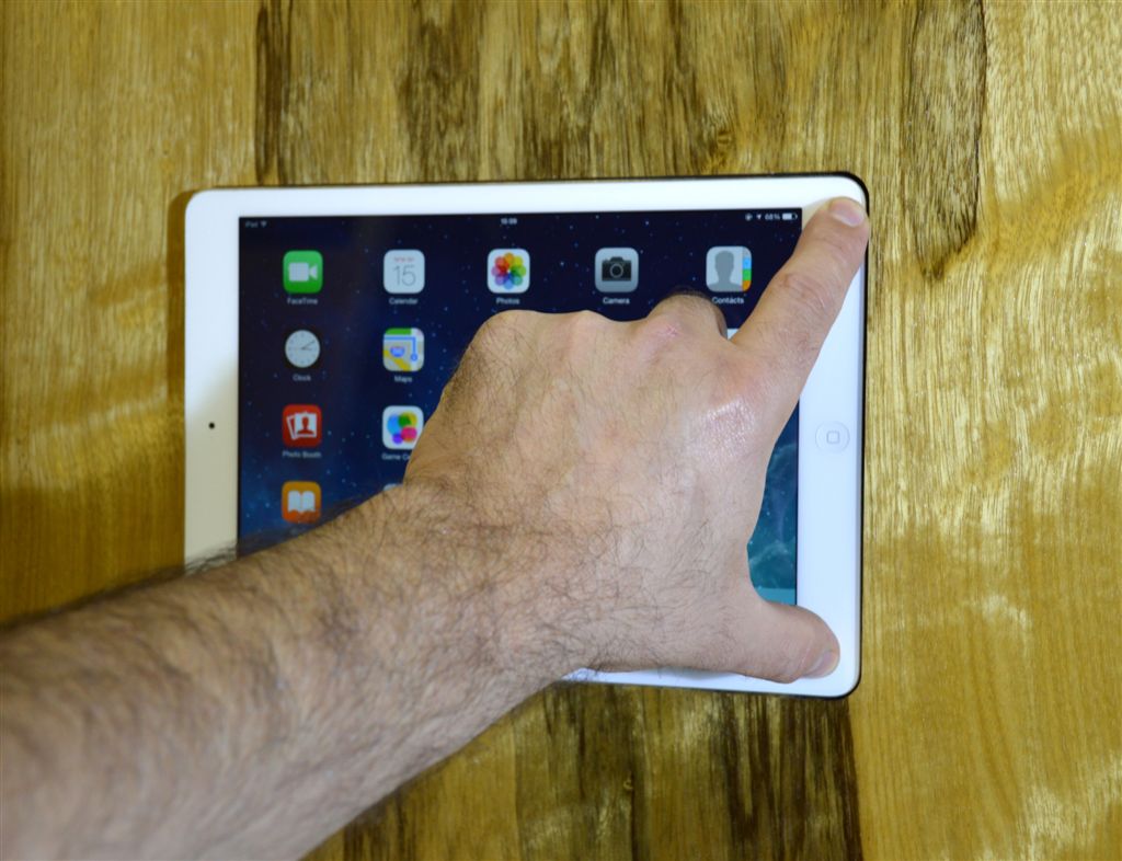 Solid surface flush mount for iPad